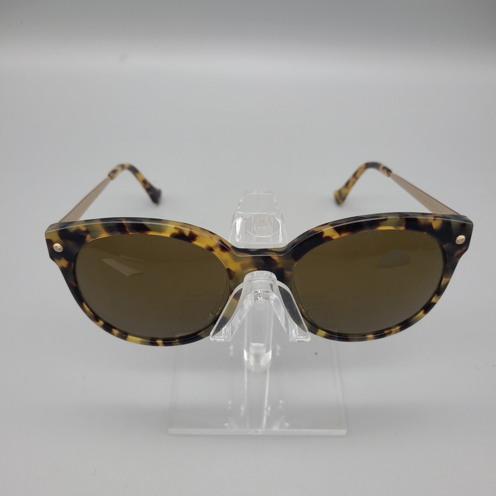 Balenciaga BA76-D Sunglasses Havana Tortoise Gold Cat Eye Made in Italy - Picture 4 of 11